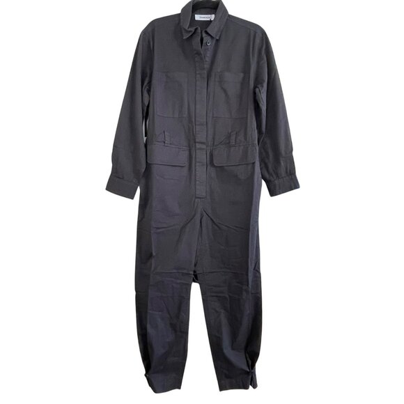 Thakoon Black Cotton Utility Jumpsuit One Piece Sz Small NEW - Picture 1 of 6